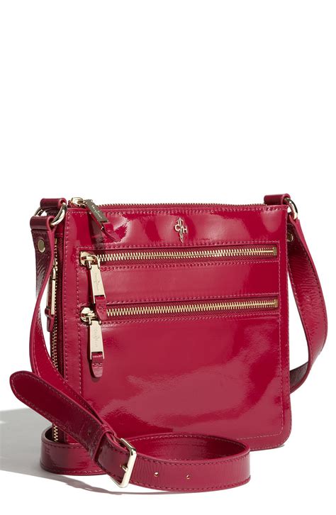 red patent leather crossbody bag